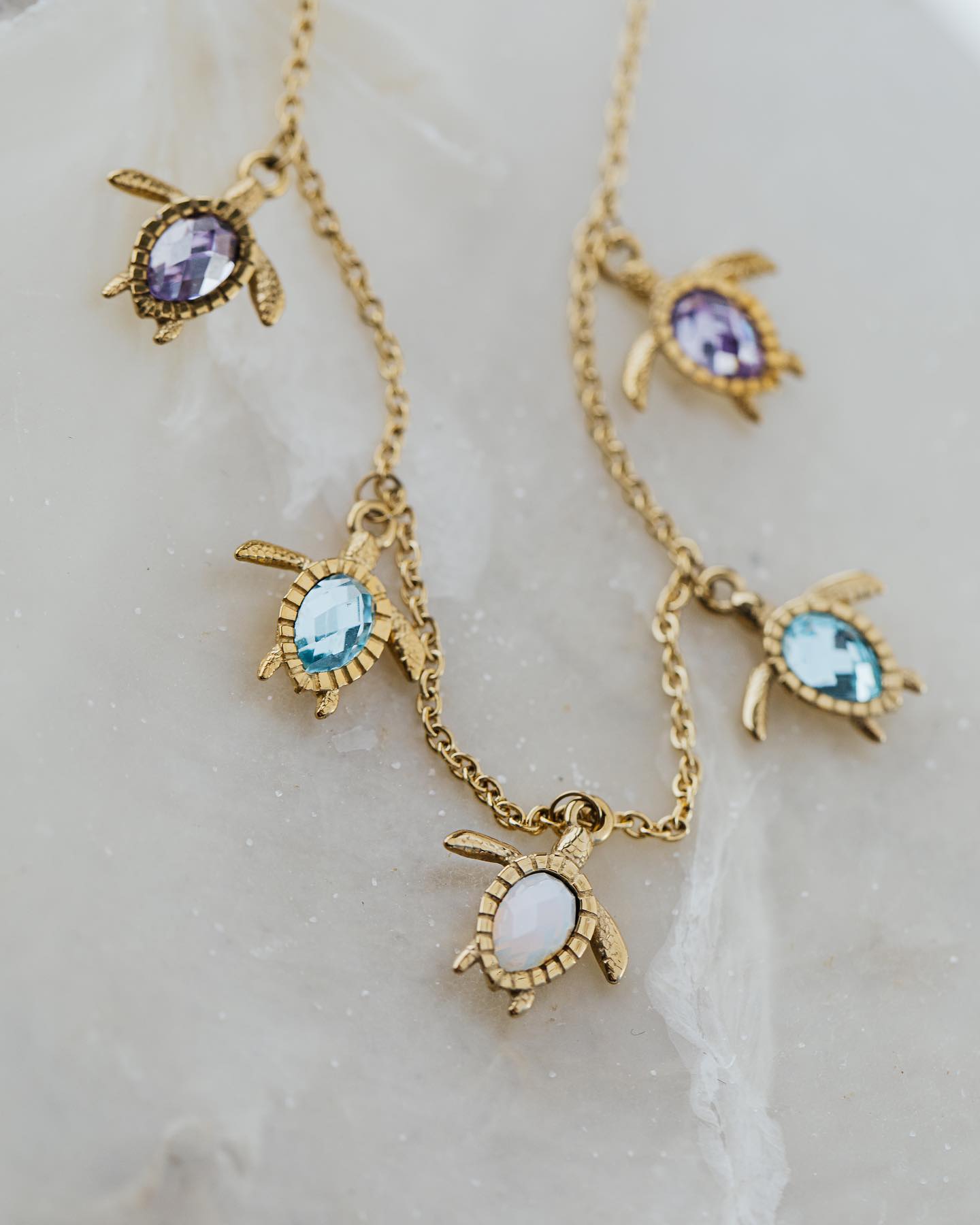 Turtle Bracelet マリニウム ローズゴールド レインボー