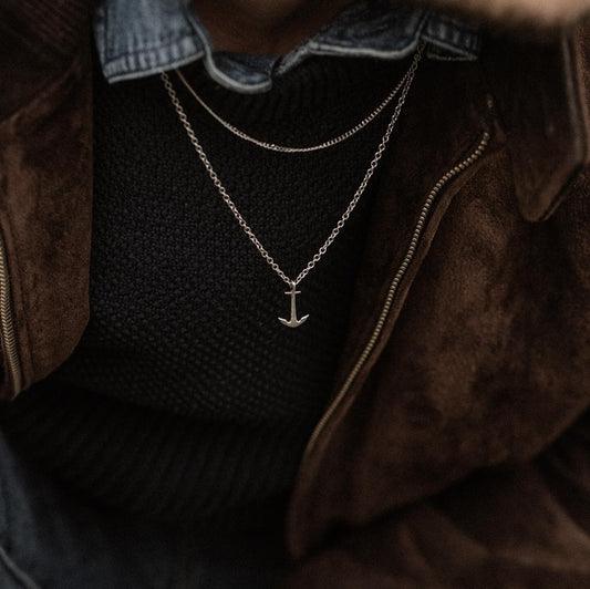 Men Anchor マリニウム Necklace シルバー