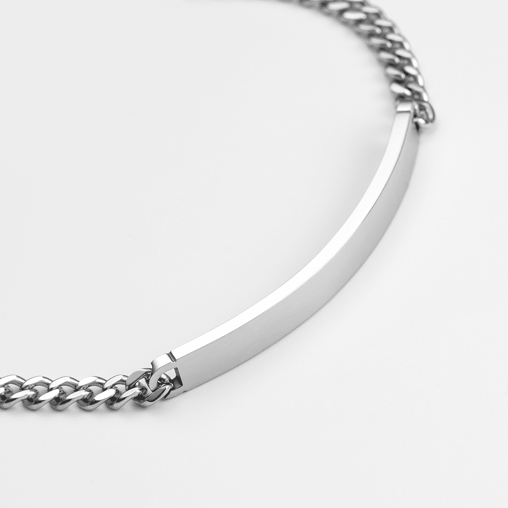 Men ID マリニウム Bracelet シルバー