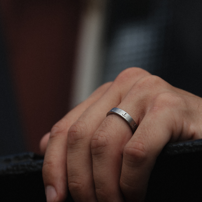 Men Anchor マリニウム Ring シルバー