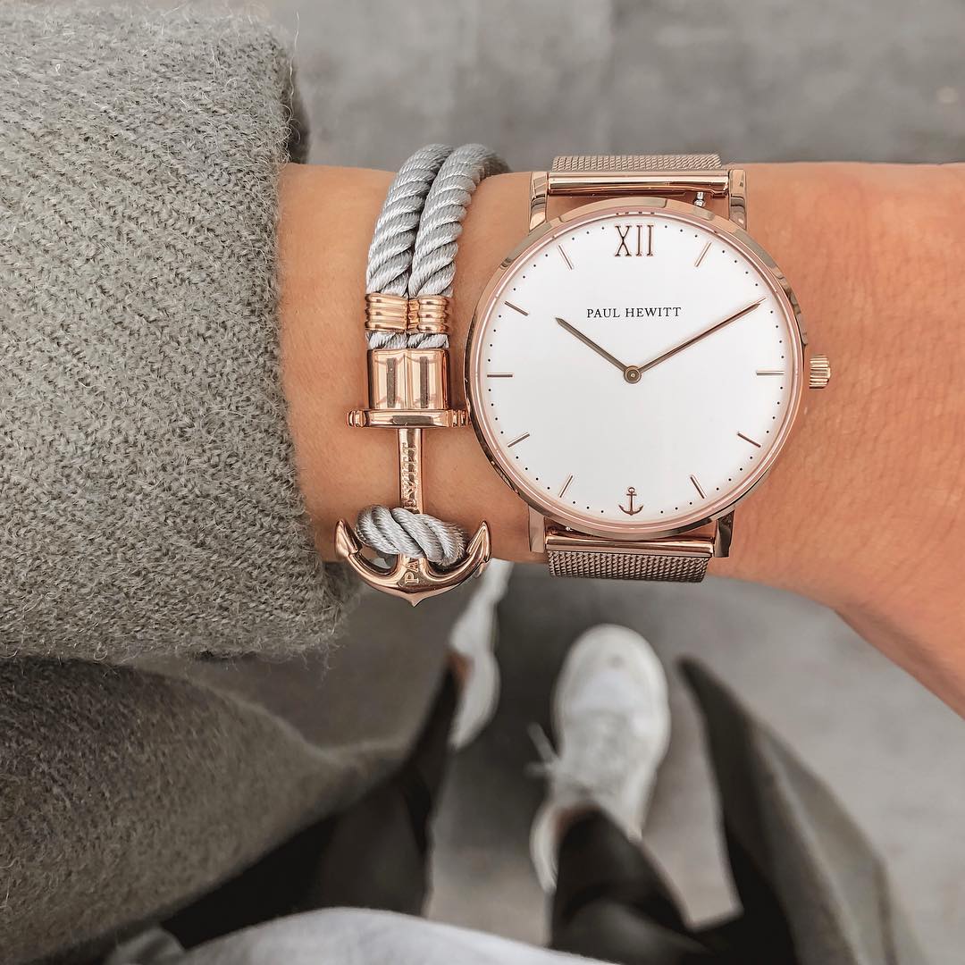 Sailor Line ホワイトサンド/ローズゴールドメッシュ(36mm,39mm) - ポールヒューイット日本公式サイト