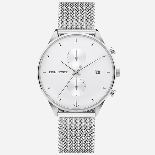 Chrono Line ホワイトサンド/シルバーメッシュ