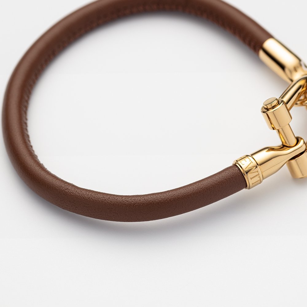 【サルベージ品40%OFF】T-SHACKLE ブレスレット ブラウン/ゴールド - ポールヒューイット日本公式サイト