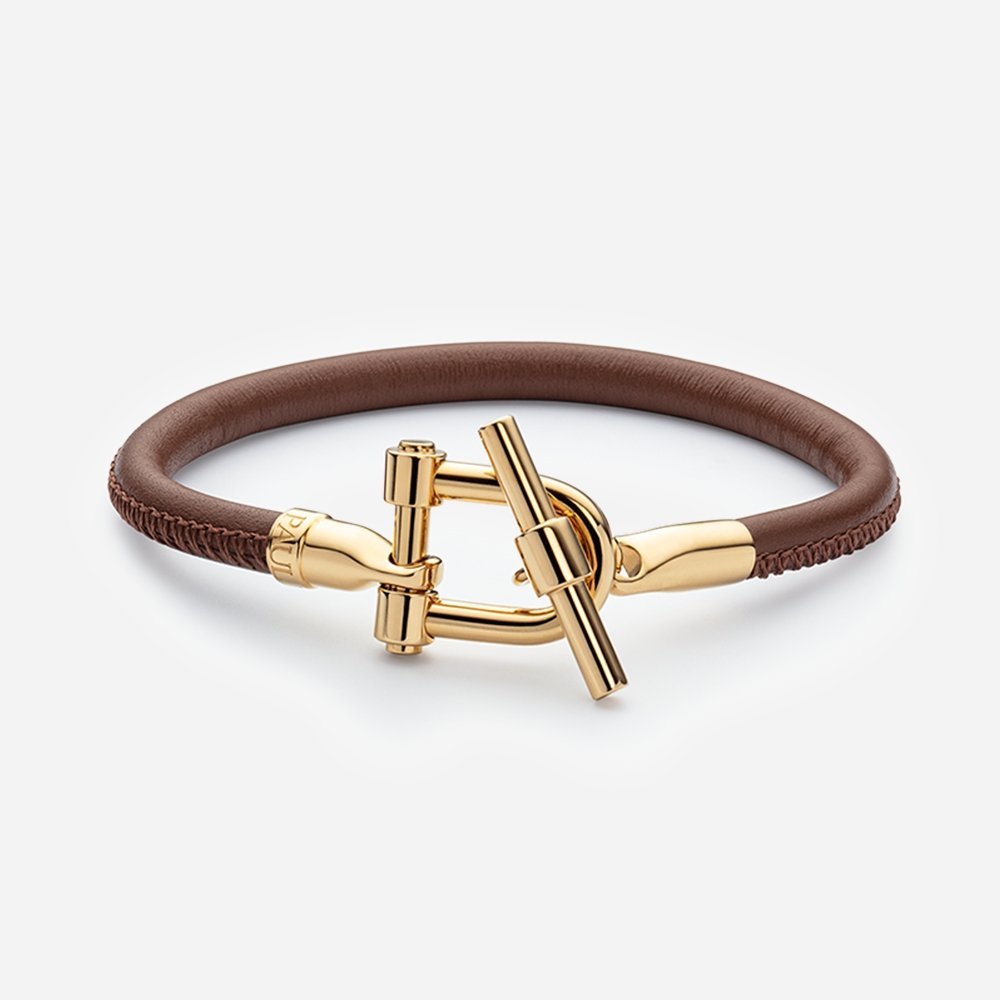 【サルベージ品40%OFF】T-SHACKLE ブレスレット ブラウン/ゴールド - ポールヒューイット日本公式サイト
