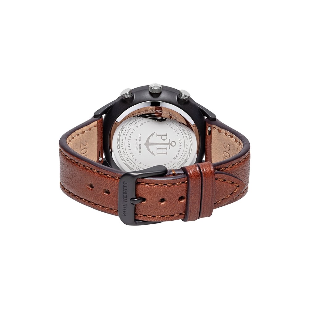Chrono Line ブラックサンレイ/シルバー ブラウン - ポールヒューイット日本公式サイト
