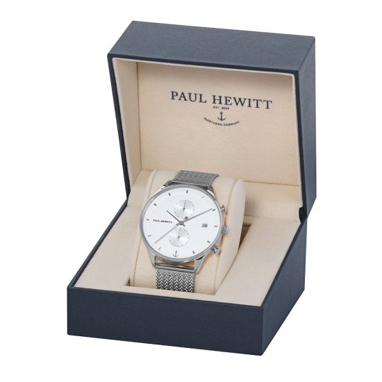 Chrono Line ホワイトサンド/シルバーメッシュ - ポールヒューイット日本公式サイト