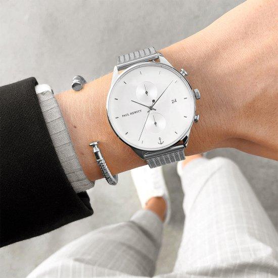 Chrono Line ホワイトサンド/シルバーメッシュ - ポールヒューイット日本公式サイト