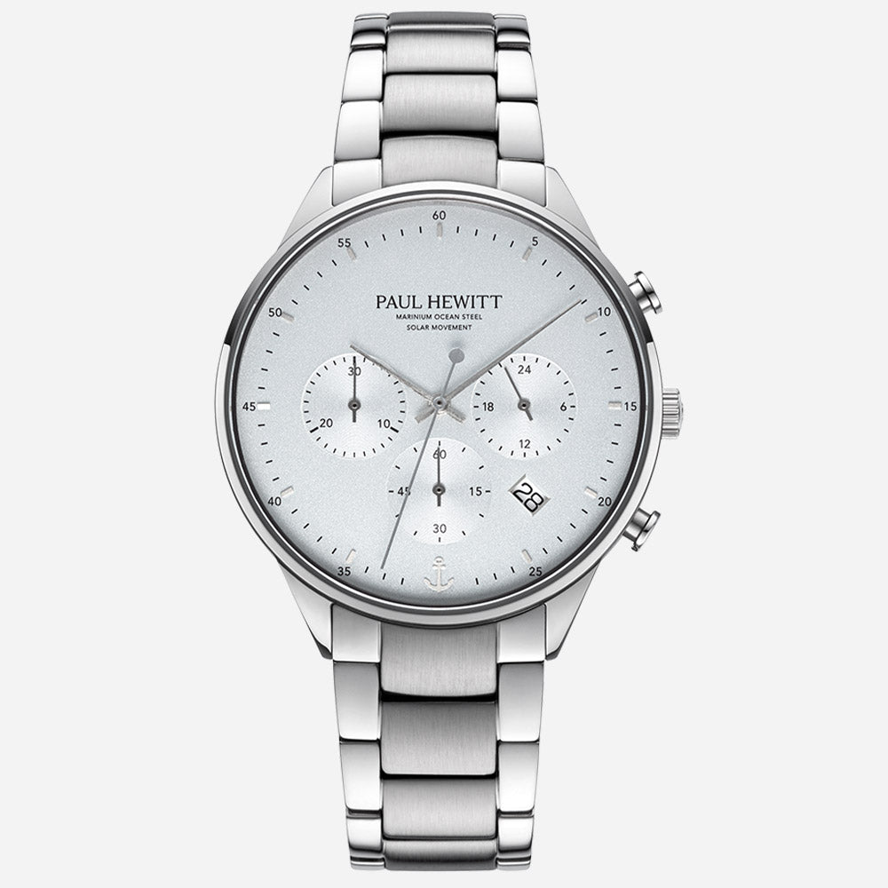 Chrono Watch シルバーホワイト - ポールヒューイット日本公式サイト