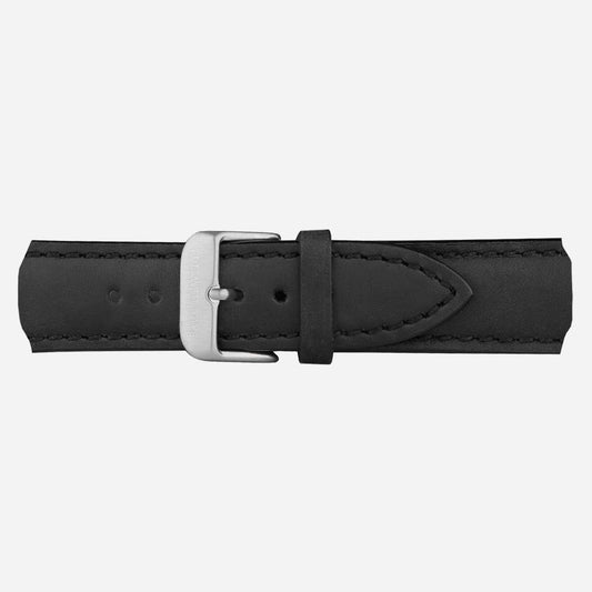 ウォッチストラップ シルバーレザーブラック - ポールヒューイット日本公式サイト