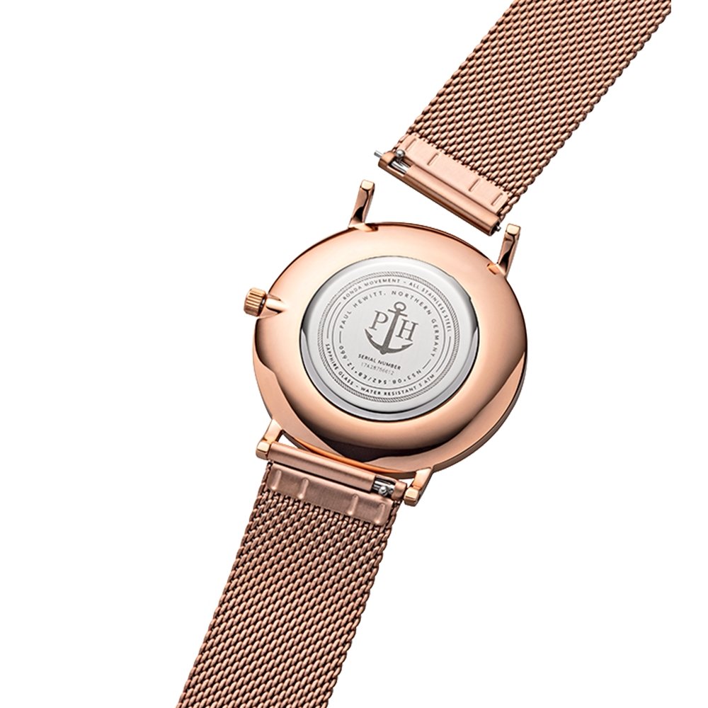 Sailor Line ブルーラグーン/ローズゴールドメッシュ(36mm,39mm) - ポールヒューイット日本公式サイト