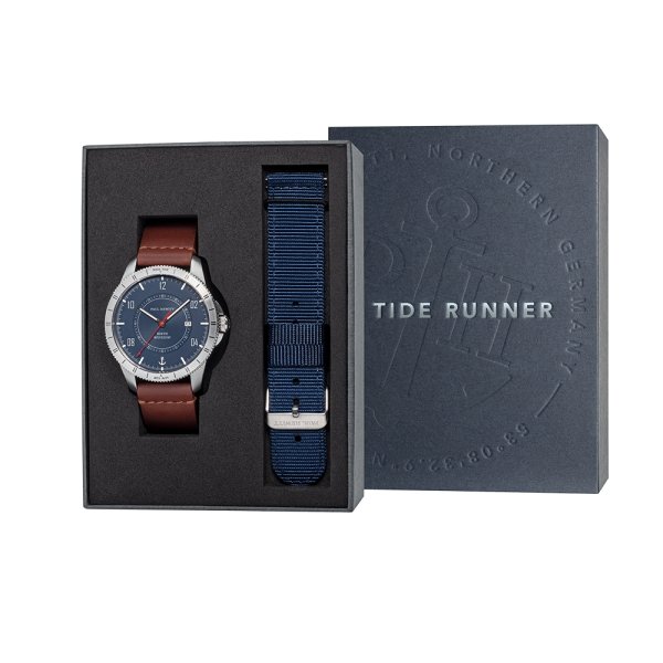 【WEB先行9/17開始】TideRunner ブルー/ブラウンレザー - ポールヒューイット日本公式サイト