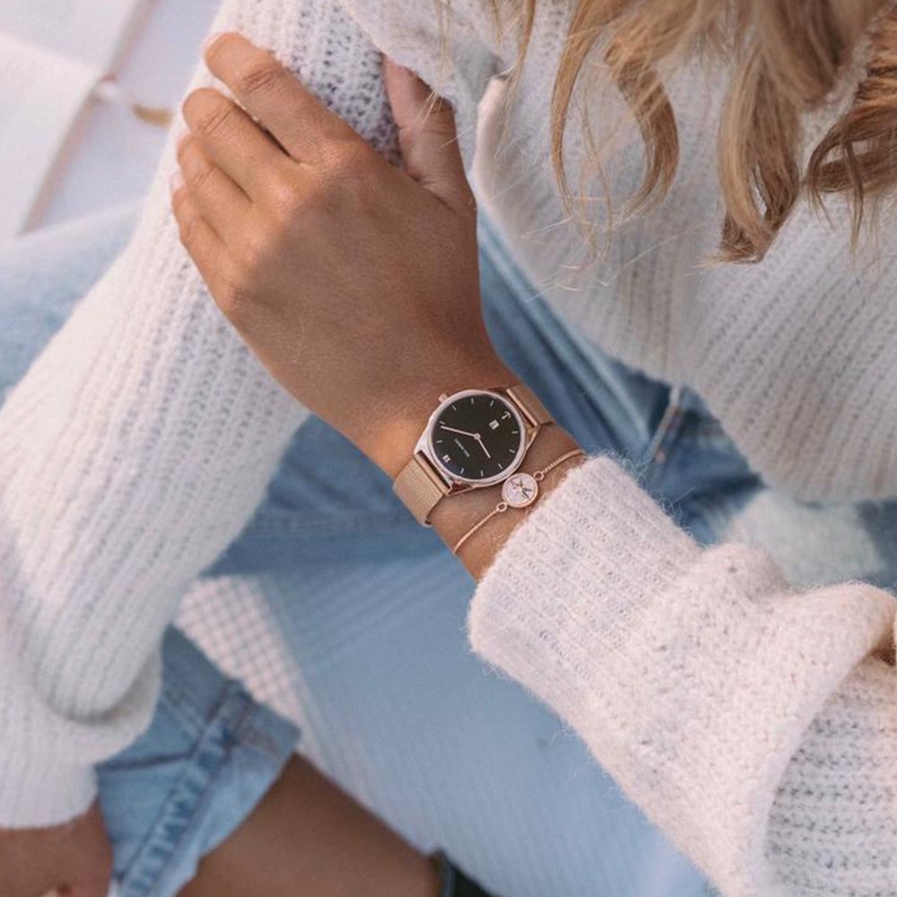 【WEB先行販売】Praia ブラック/ローズゴールドメッシュ - ポールヒューイット日本公式サイト