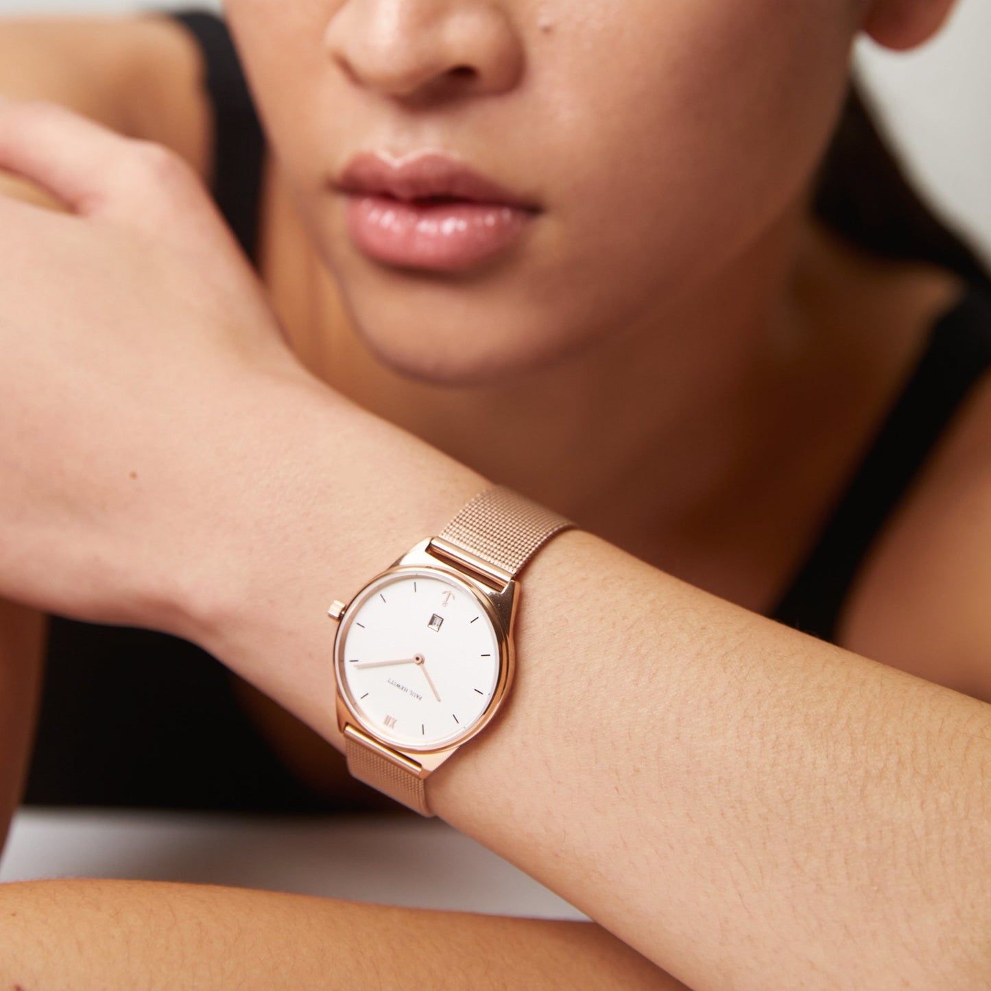 【WEB先行販売】Praia ホワイト/ローズゴールドメッシュ - ポールヒューイット日本公式サイト