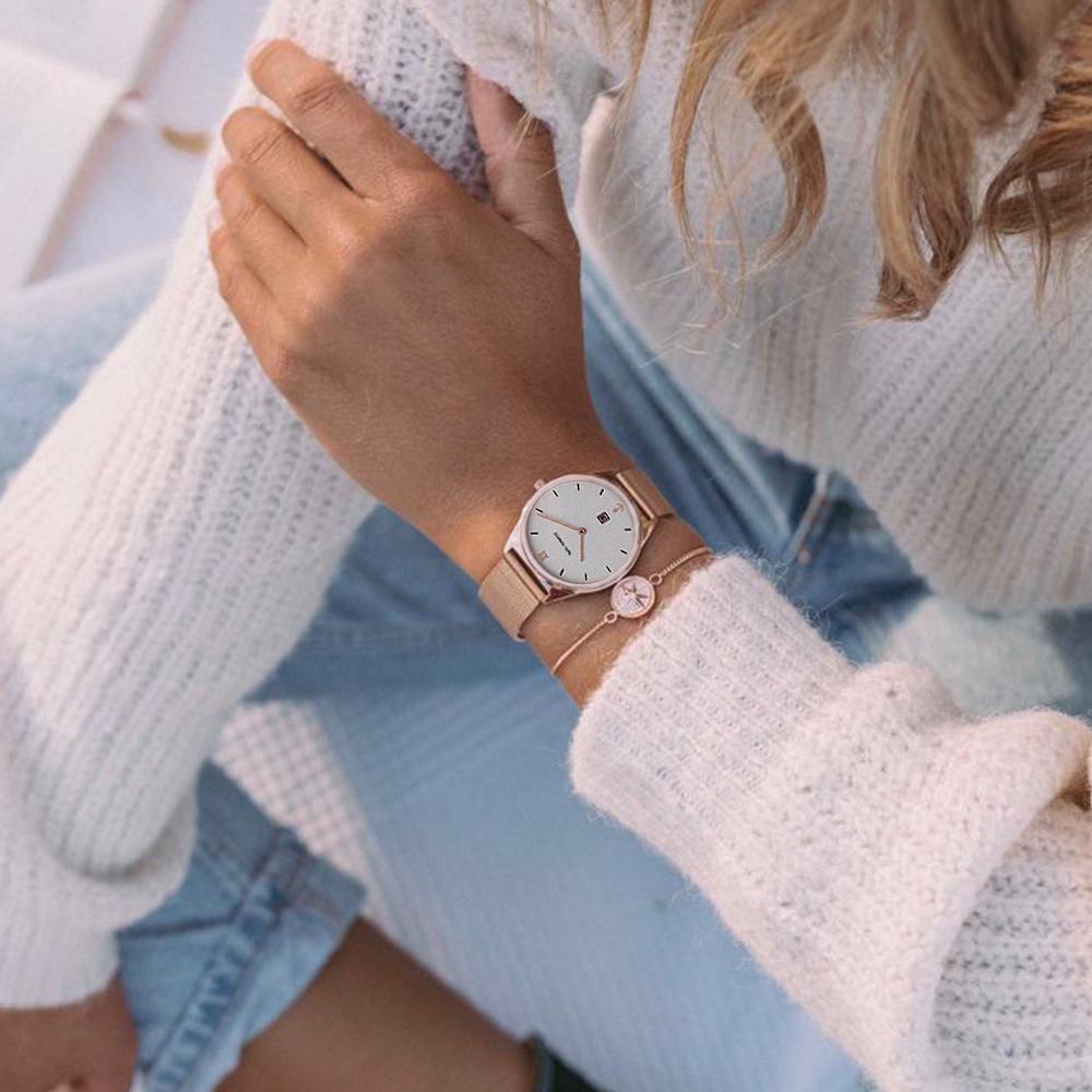 【WEB先行販売】Praia ホワイト/ローズゴールドメッシュ - ポールヒューイット日本公式サイト