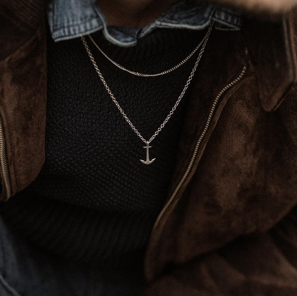 Men Anchor マリニウム Necklace シルバー